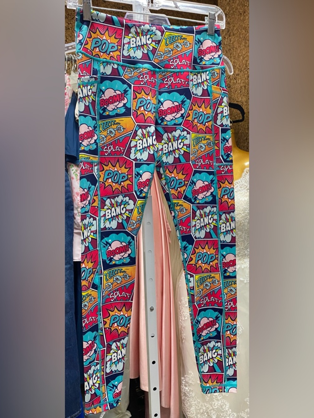 Constantly Varied Gear Comic Pop Leggings in Red, Yellow, Blue